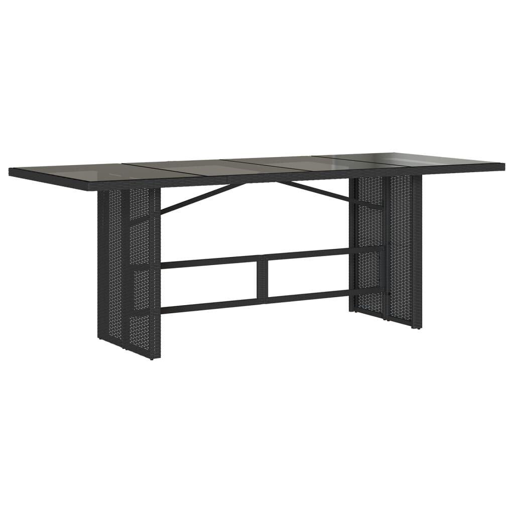 9 Piece Garden Dining Set with Cushions Black Poly Rattan Price