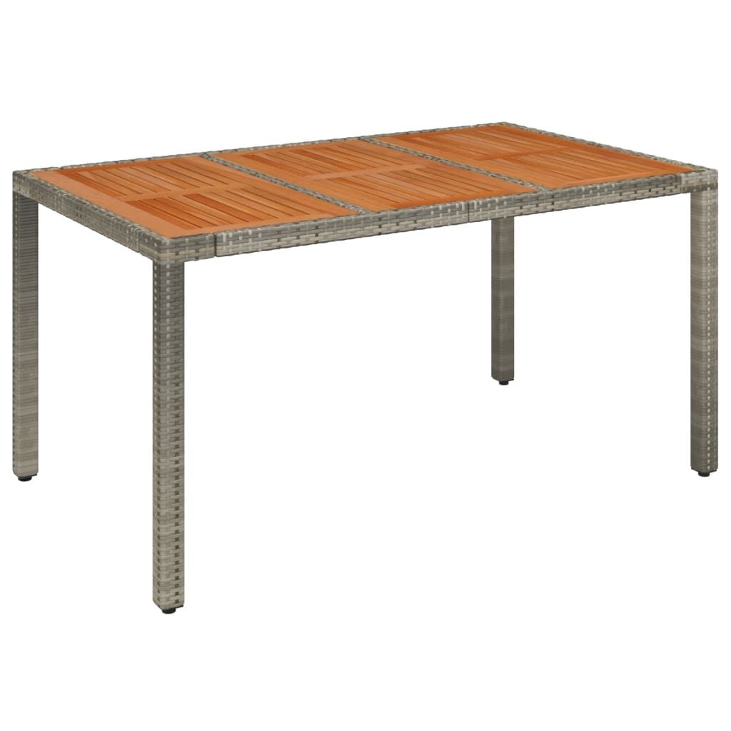 5 Piece Garden Dining Set with Cushions Grey Poly Rattan Price