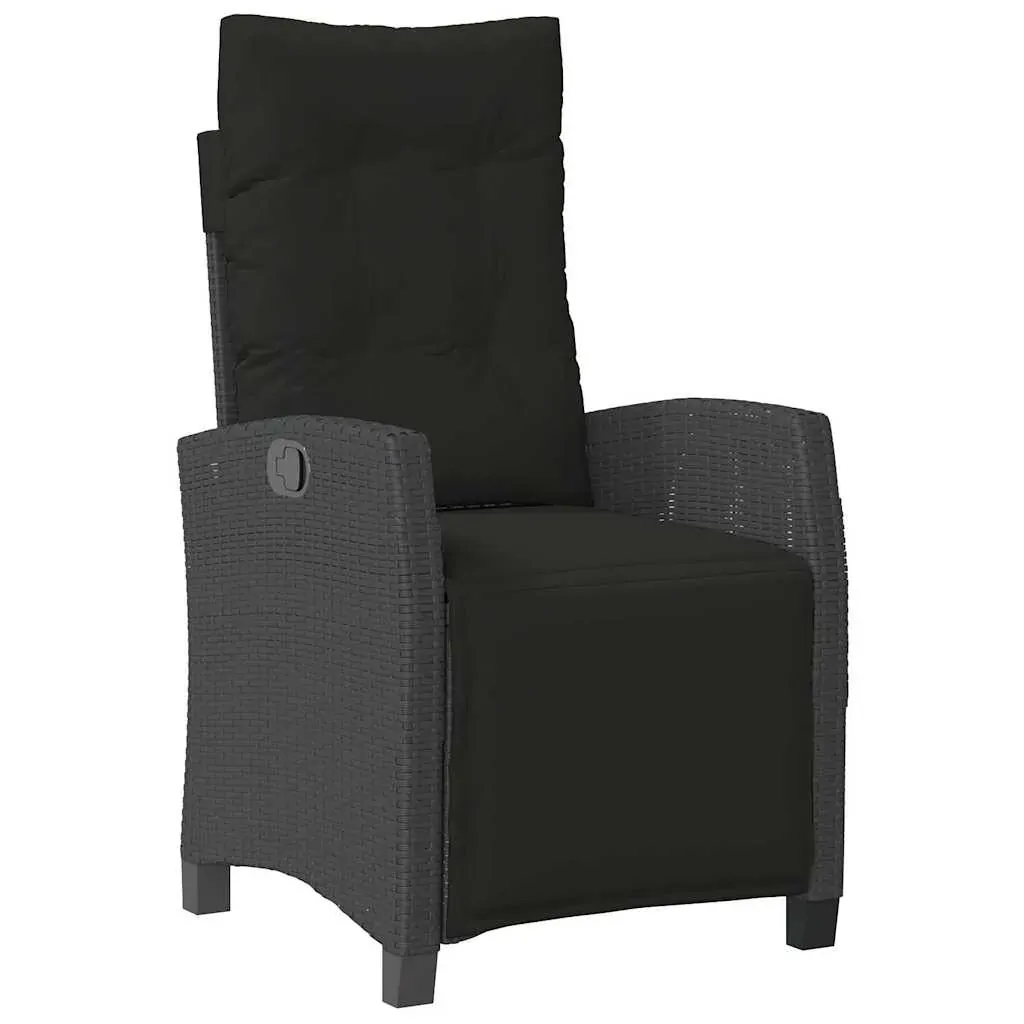 9 Piece Garden Dining Set with Cushions Black Poly Rattan Price