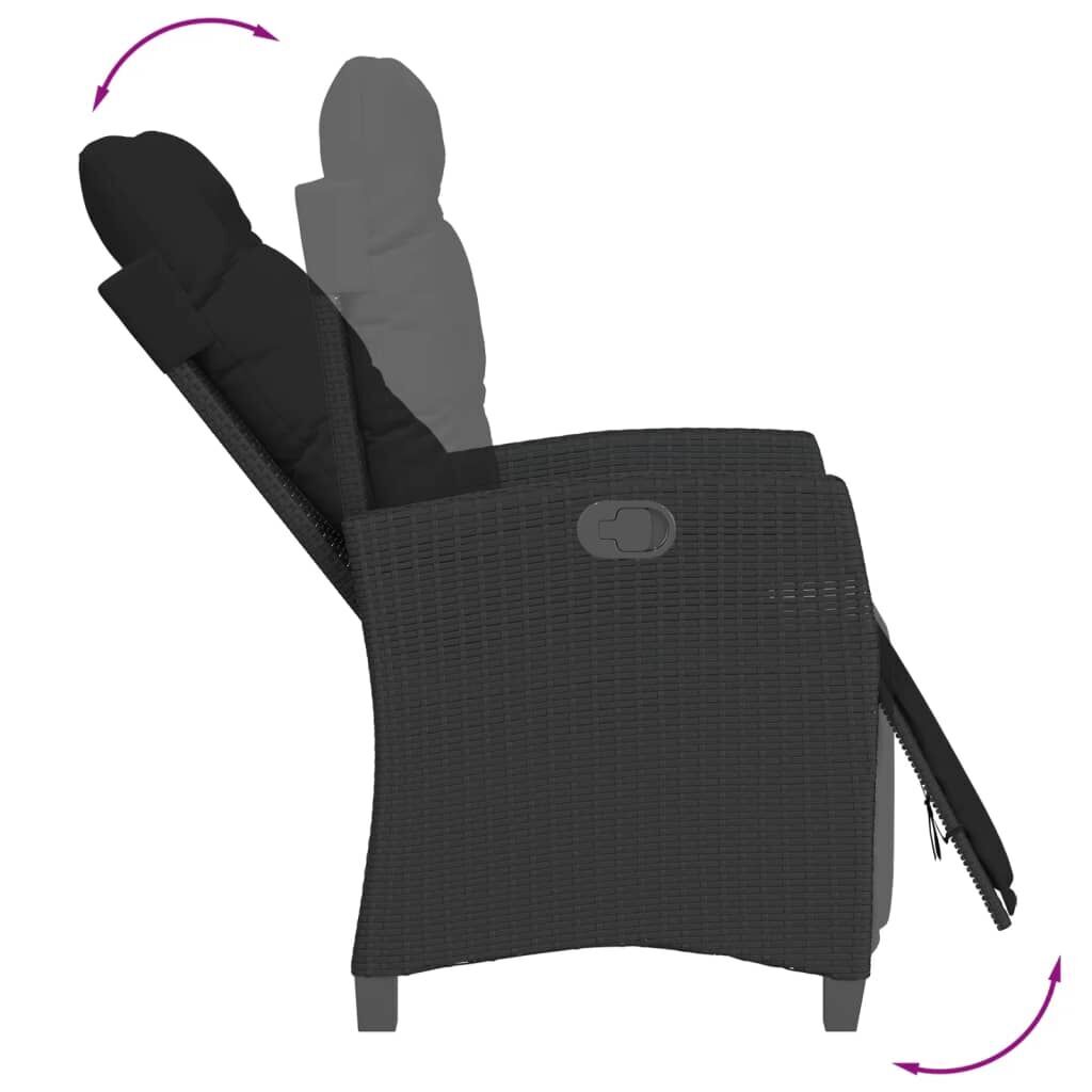 5 Piece Garden Dining Set with Cushions Black Poly Rattan Price