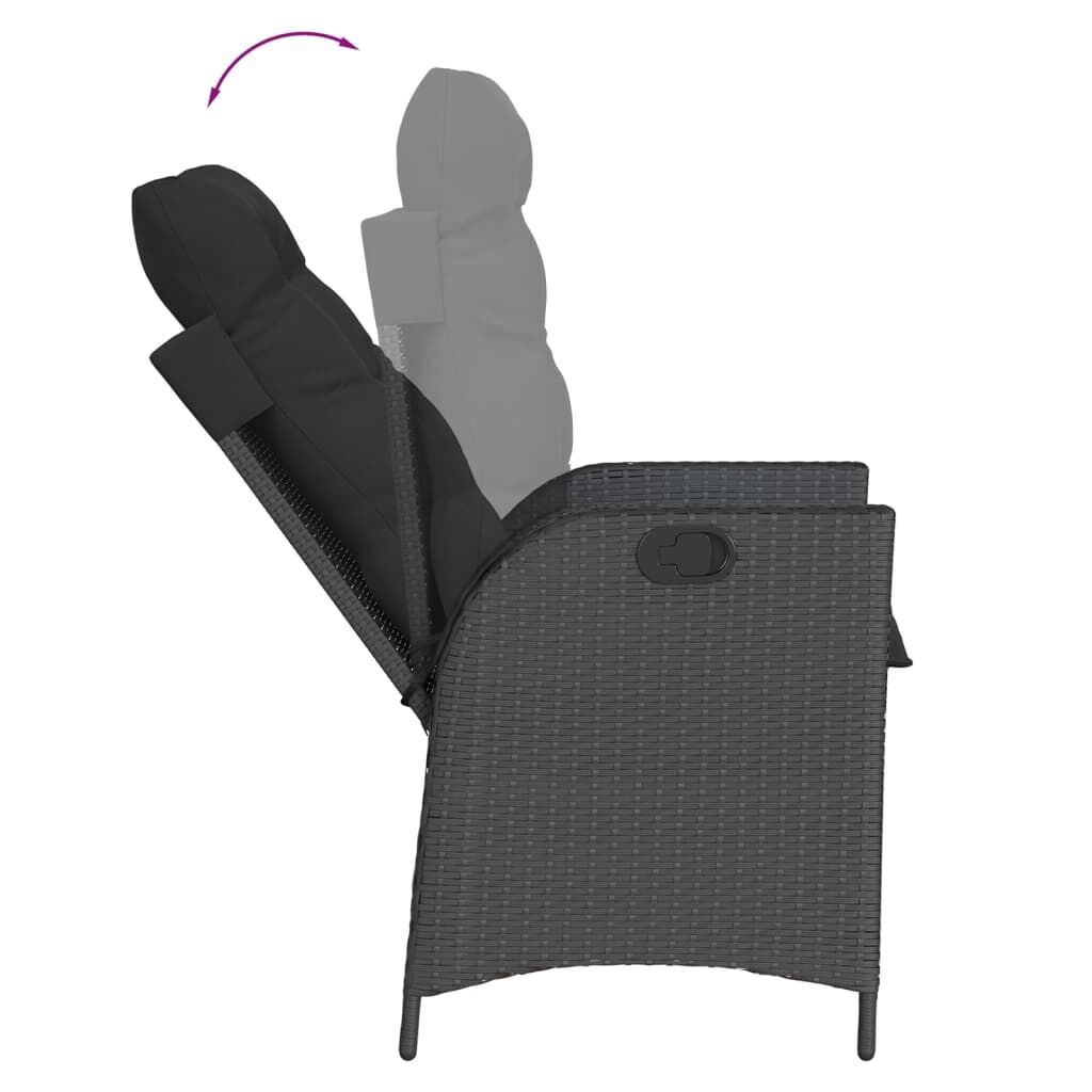 9 Piece Garden Dining Set with Cushions Black Poly Rattan Price