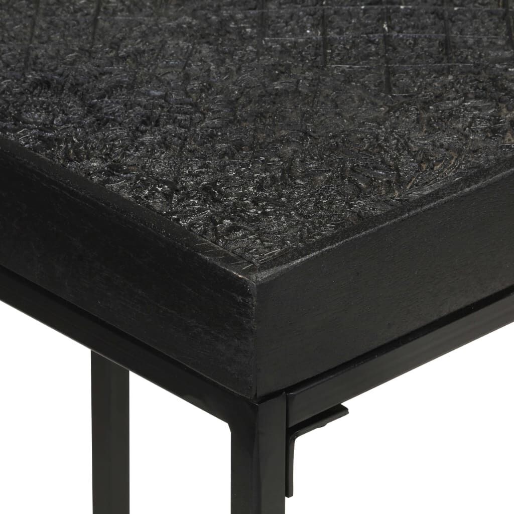 Console Table Black 110x35x76 cm Solid Acacia and Mango Wood Price