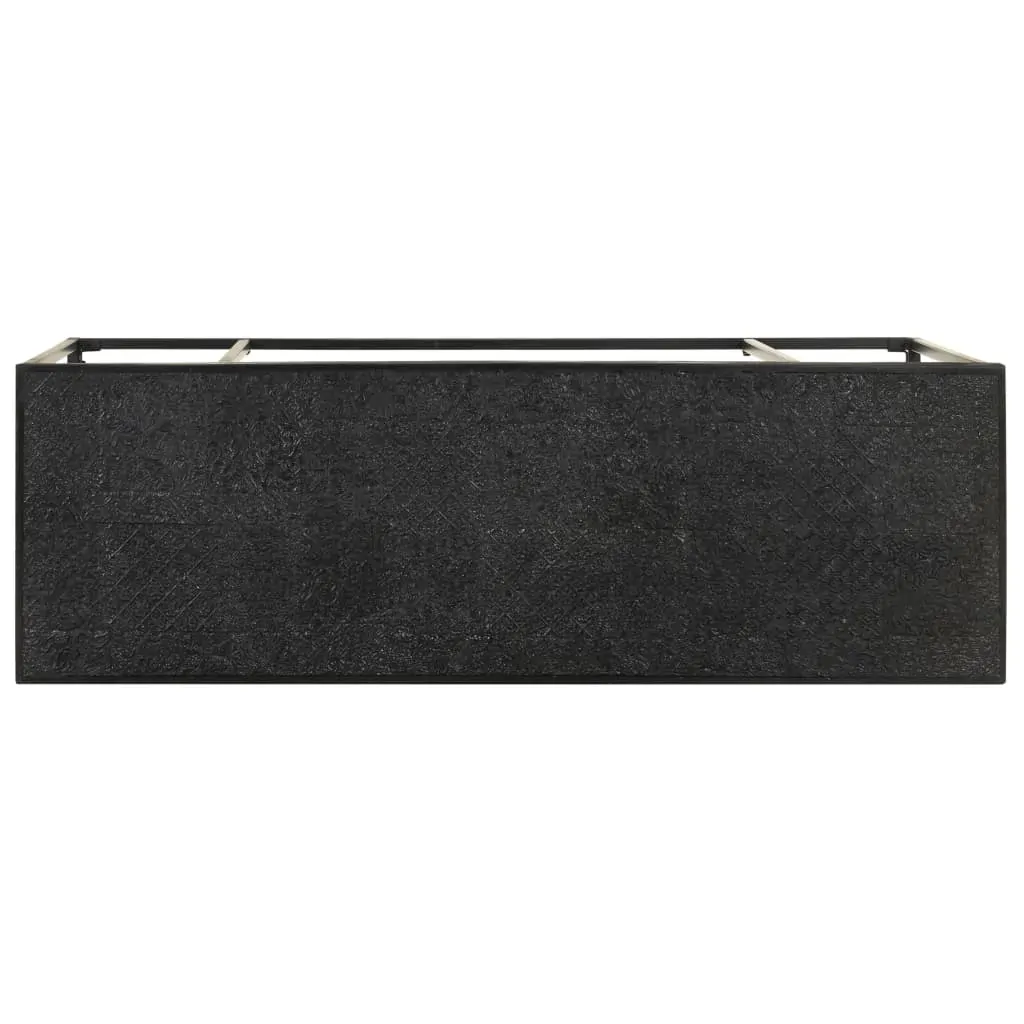 Console Table Black 110x35x76 cm Solid Acacia and Mango Wood Price