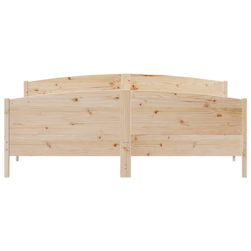 Bed Frame without Mattress 183x203 cm King Solid Wood Pine Price