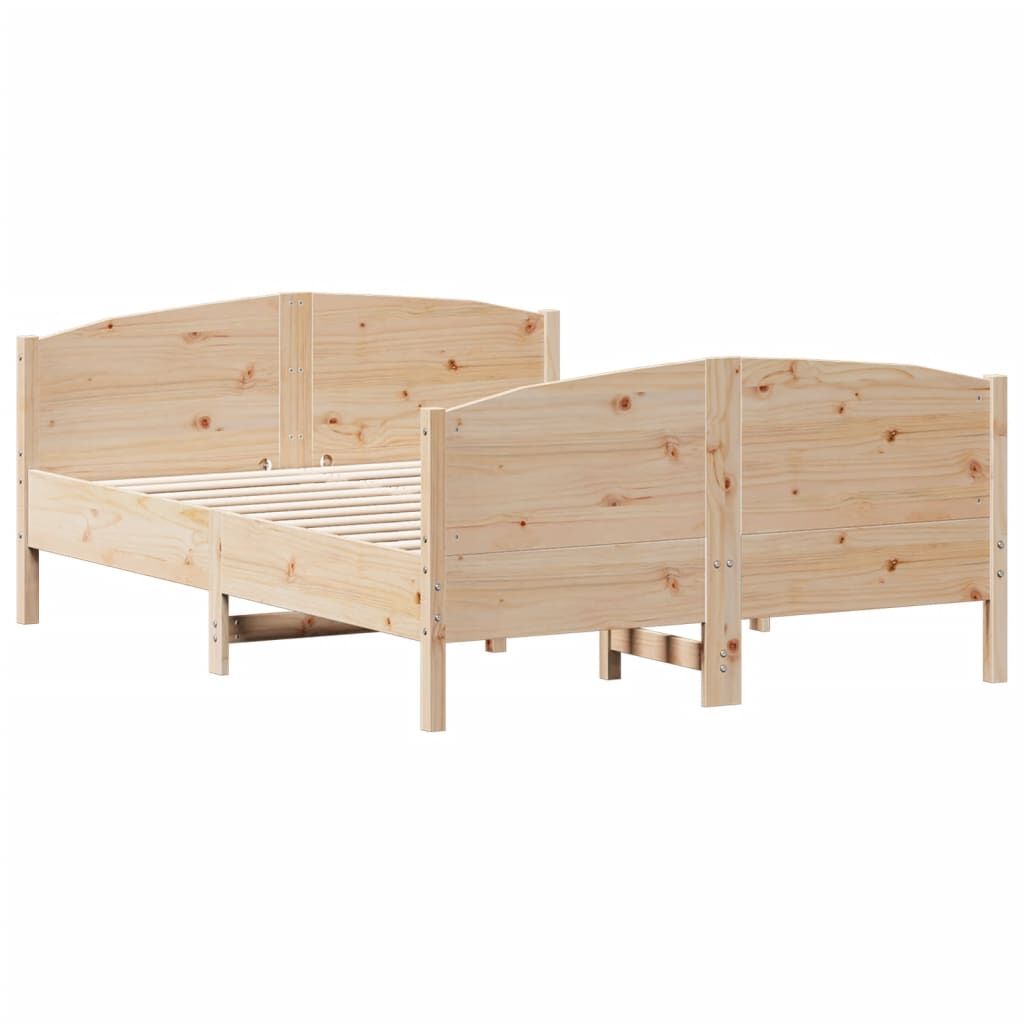 Bed Frame without Mattress 150x200 cm Solid Wood Pine Price