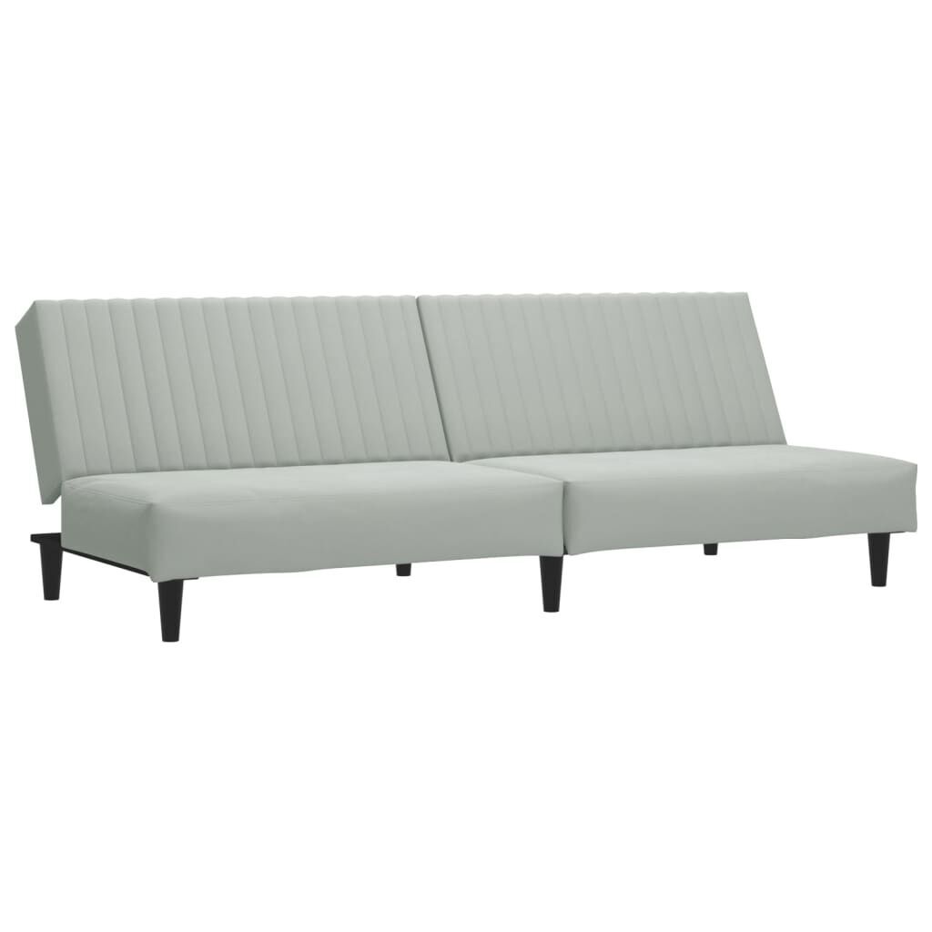 2 Piece Sofa Set Light Grey Velvet Price