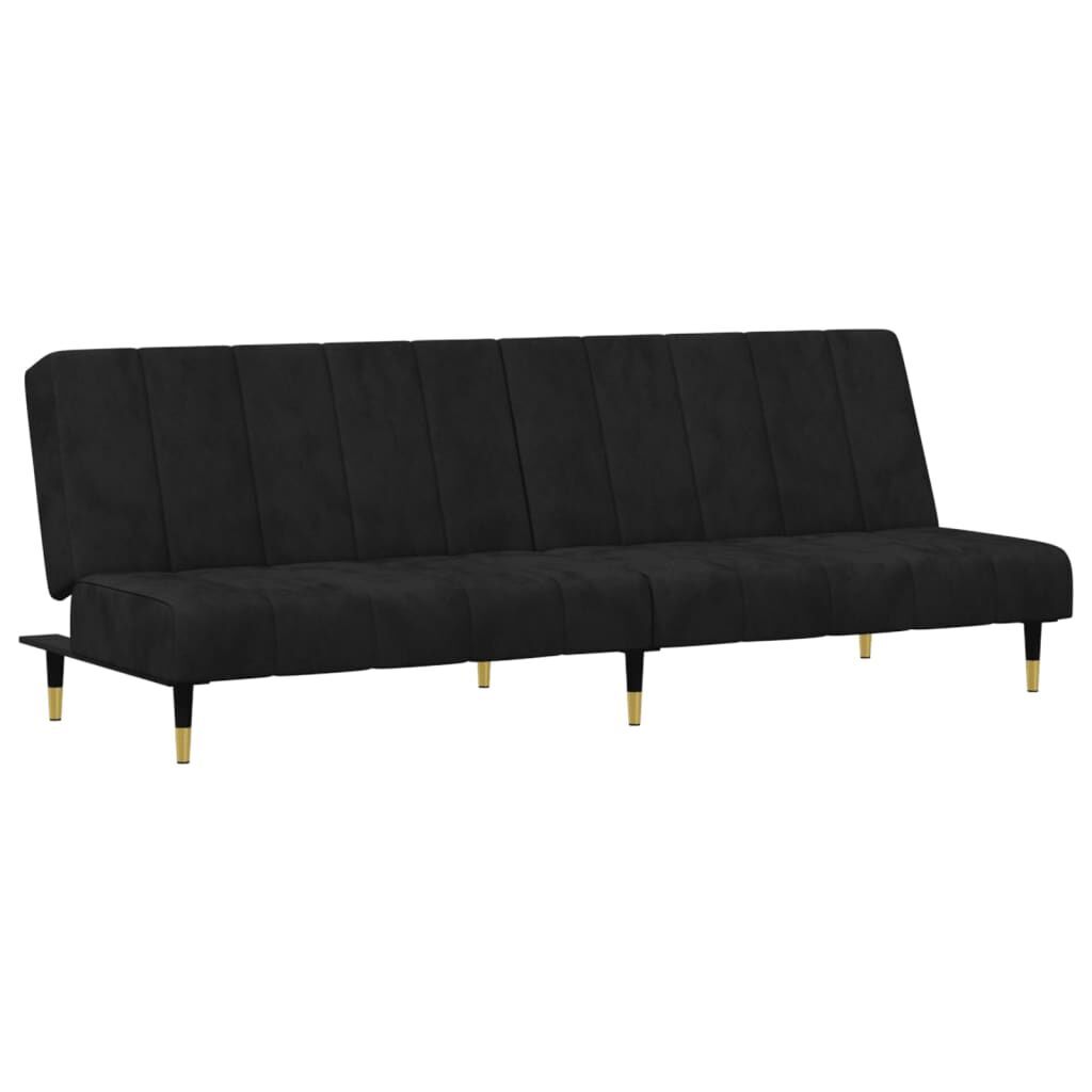2 Piece Sofa Set Black Velvet Price