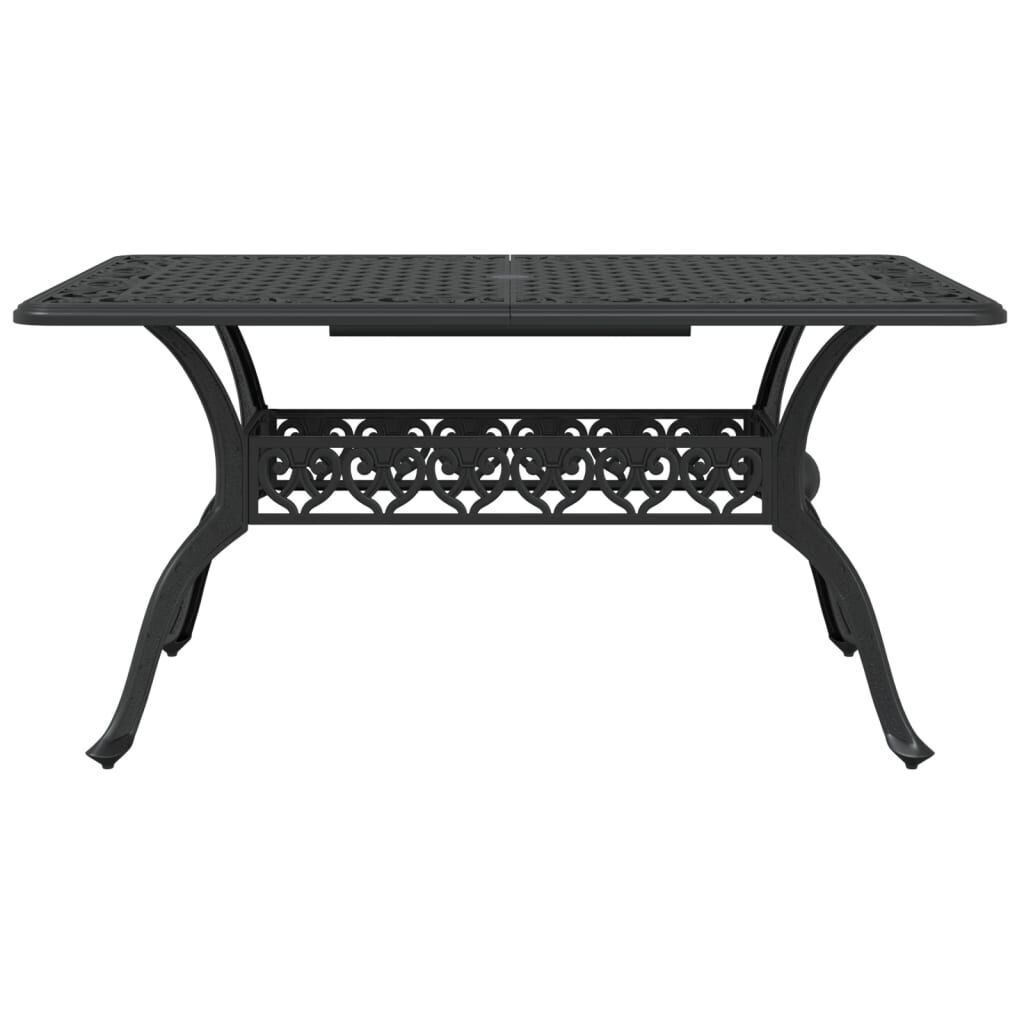 7 Piece Garden Dining Set Black Cast Aluminium Price