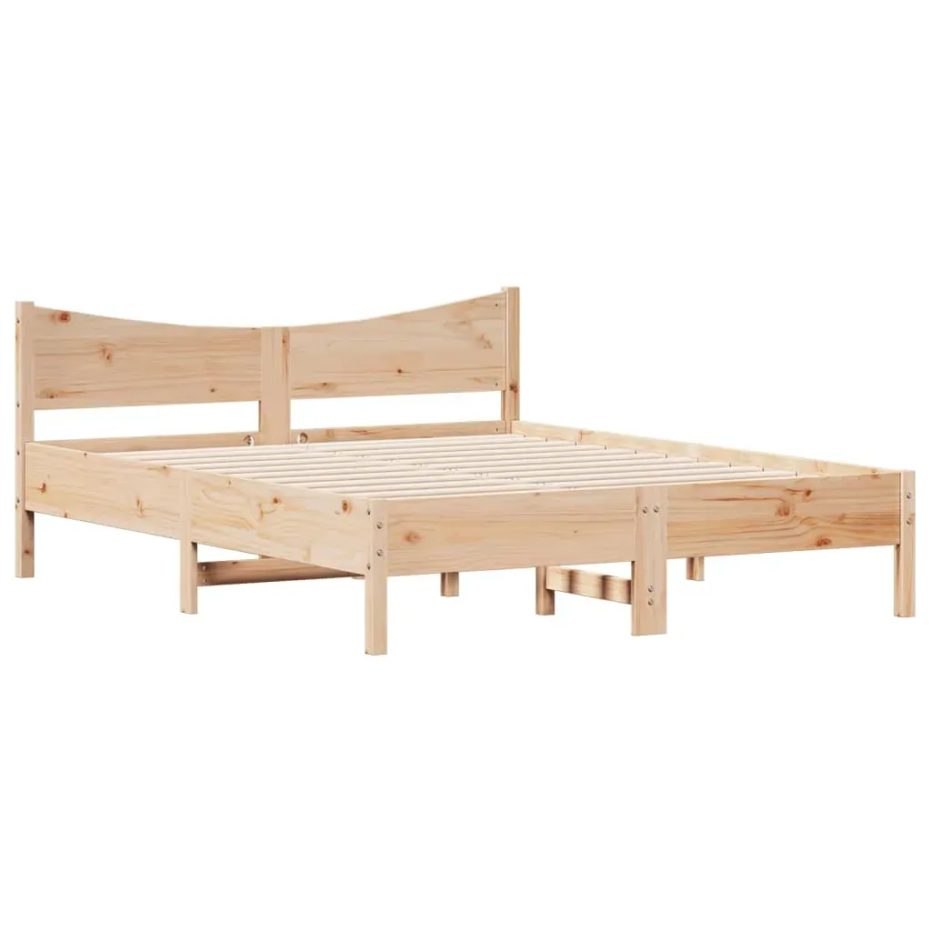 Bed Frame without Mattress 150x200 cm Solid Wood Pine Price