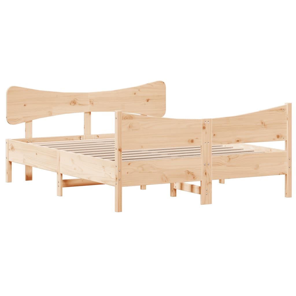 Bed Frame without Mattress 150x200 cm Solid Wood Pine Price