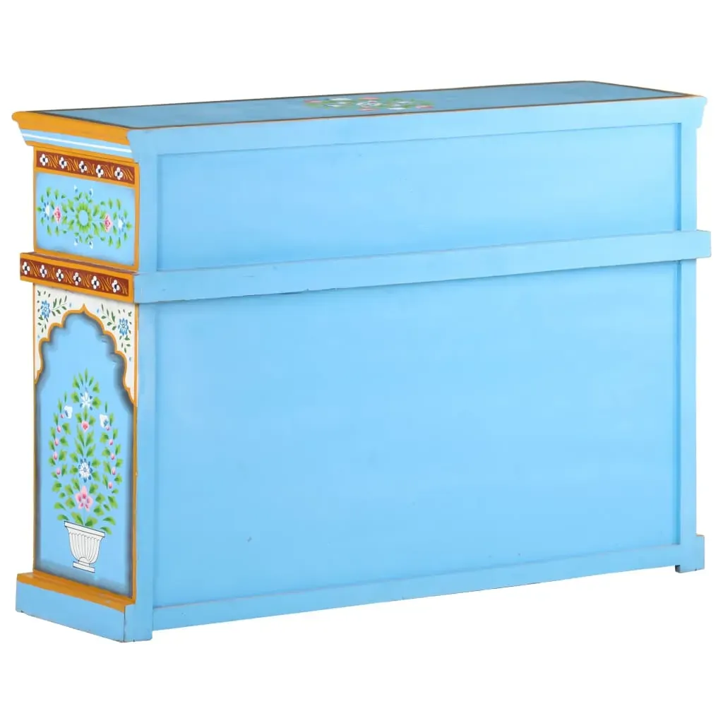 Hand-Painted Sideboard Multicolour 110x30x76cm Solid Mango Wood Price