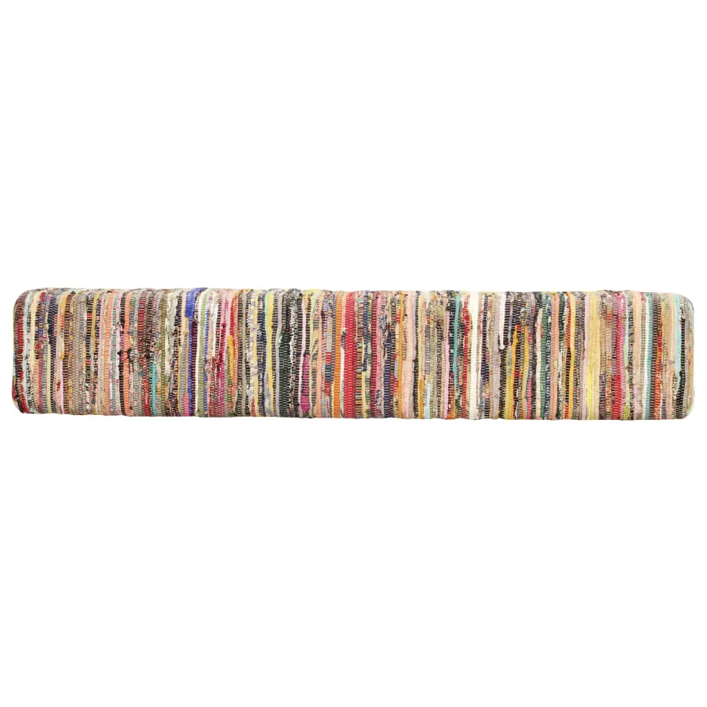 Bench 160 cm Multicolour Chindi Fabric Price