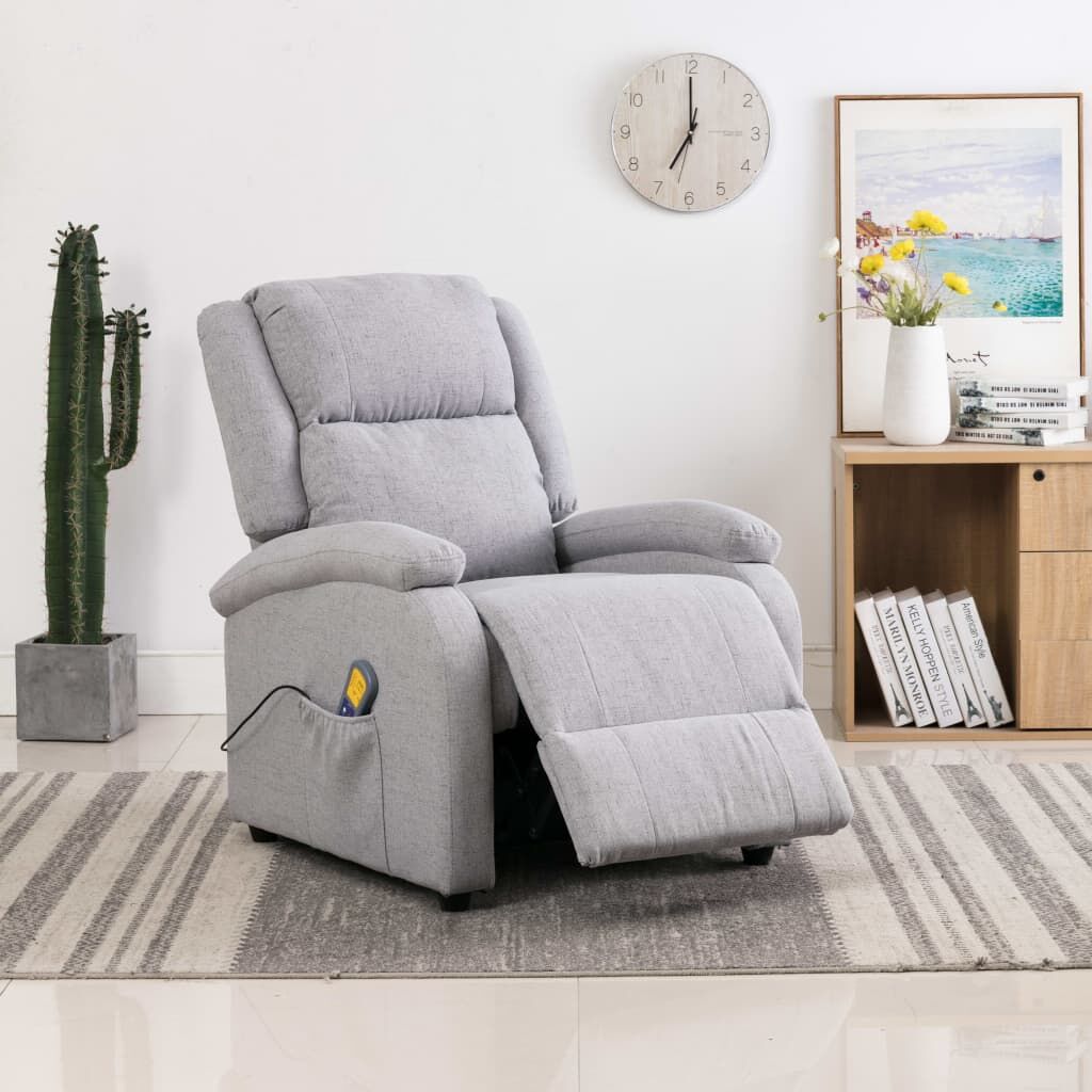 Massage Chair Light Grey Fabric Price