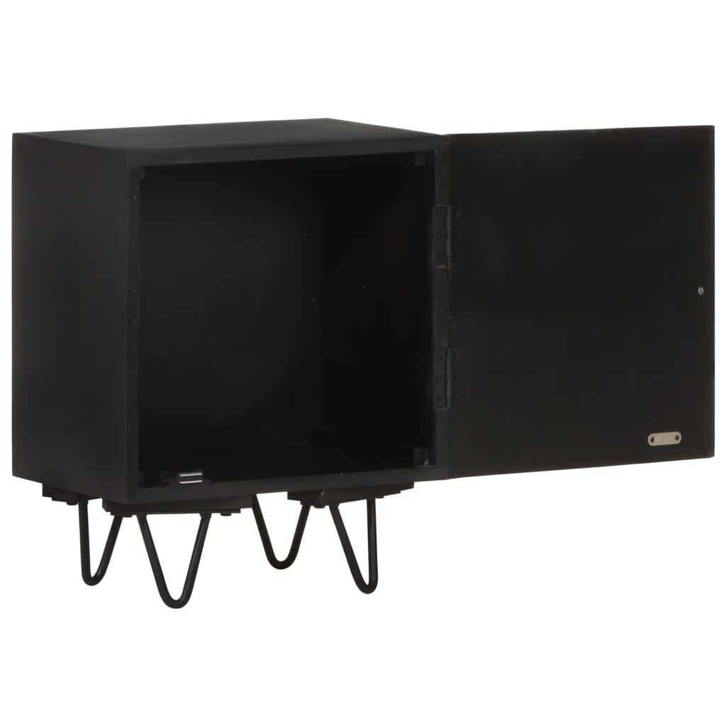 Bedside Cabinet with Brass Front 40x30x50 cm Solid Mango Wood Price
