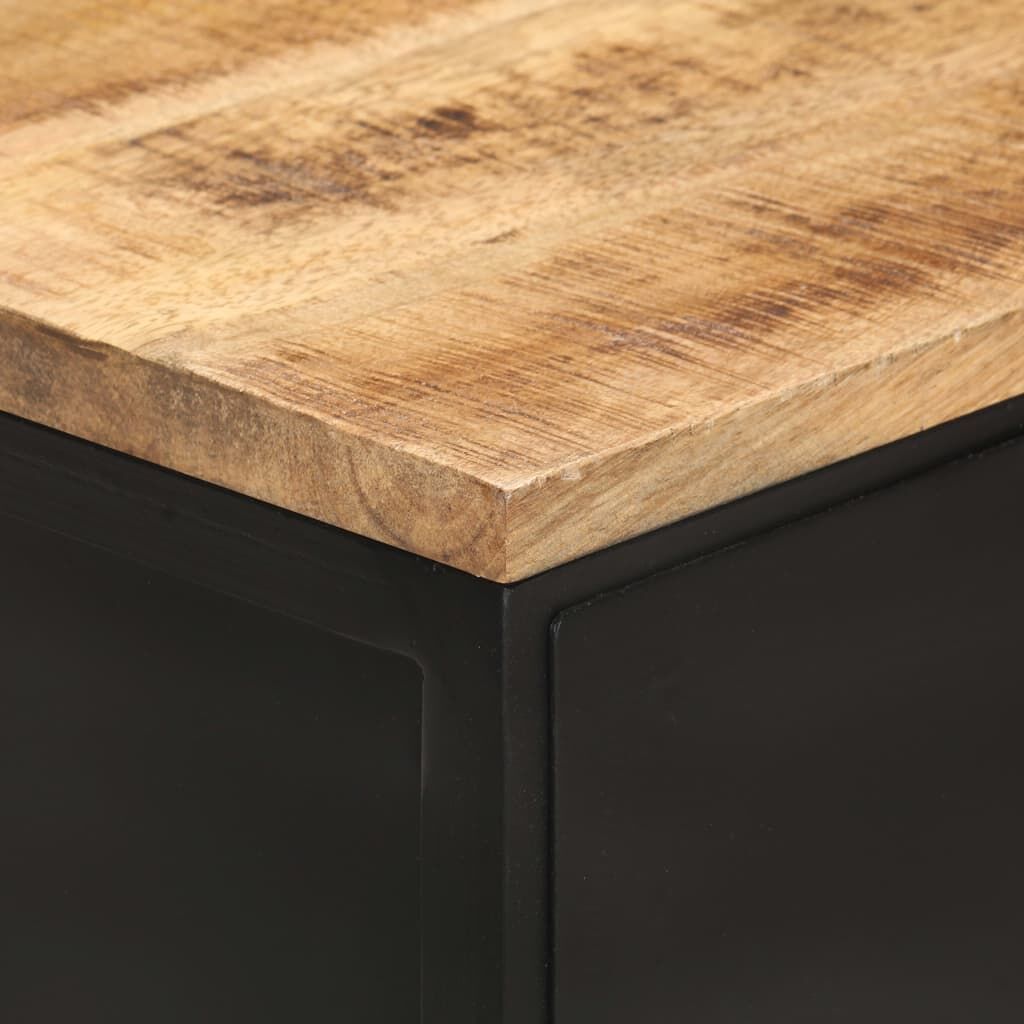 Sideboard 100x35x77 cm Solid Rough Mango Wood Price