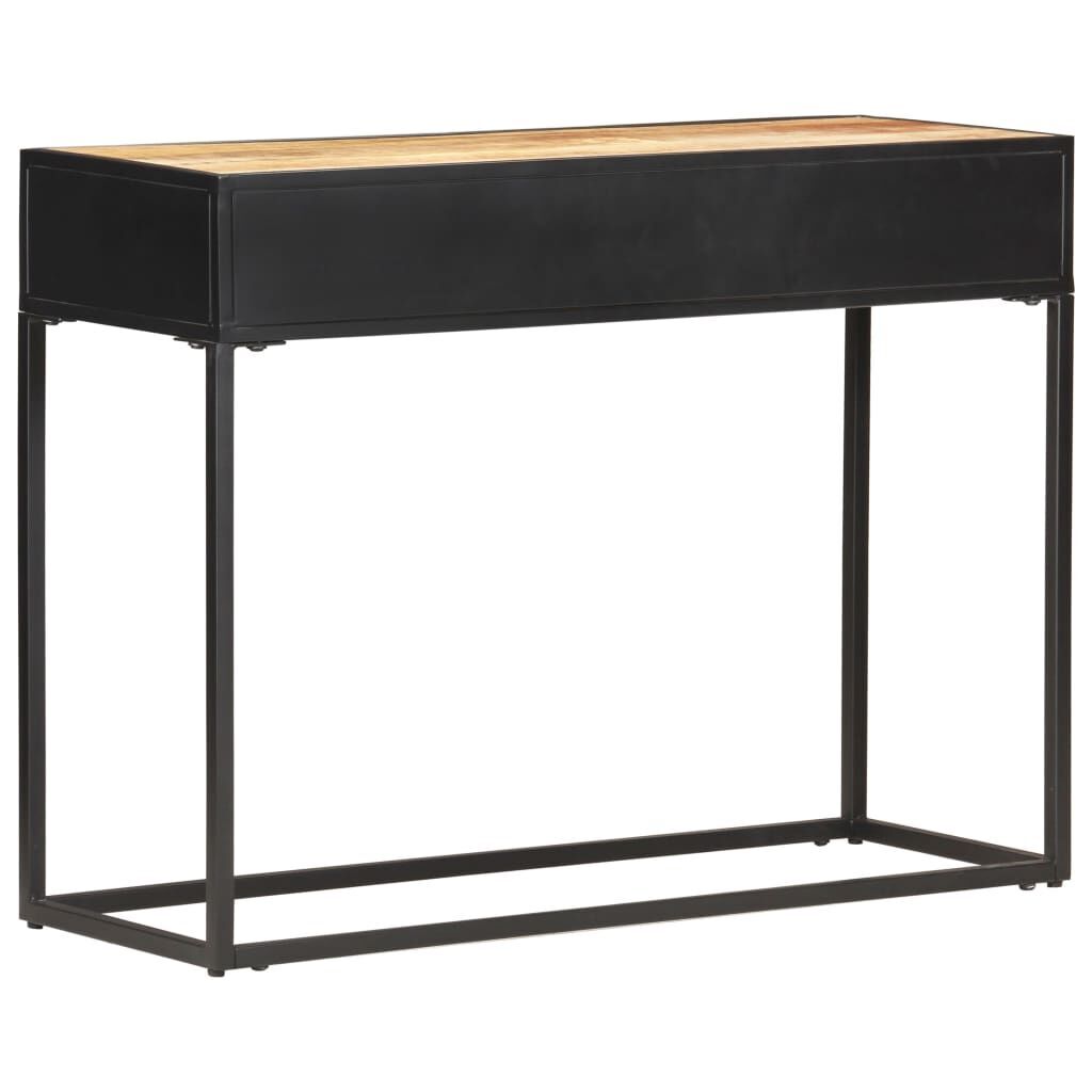 Console Table 100x35x75 cm Rough Mango Wood and Natural Cane Price