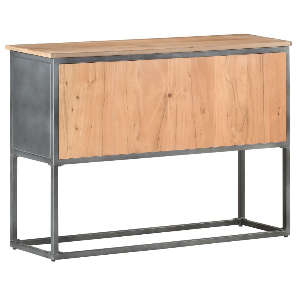 Sideboard Grey 100x30x70 cm Solid Acacia Wood Price