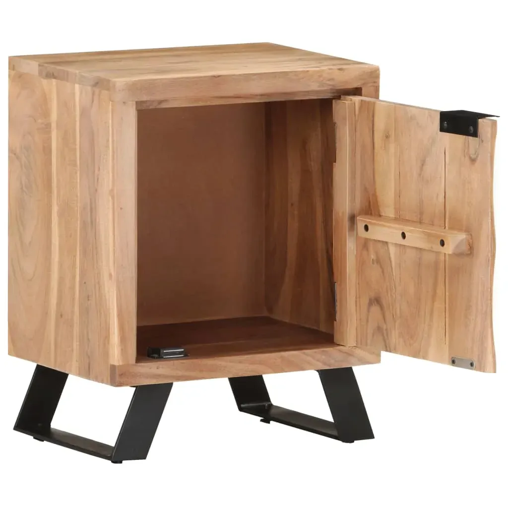 Bedside Cabinet 40x30x50 cm Solid Acacia Wood with Live Edges Price