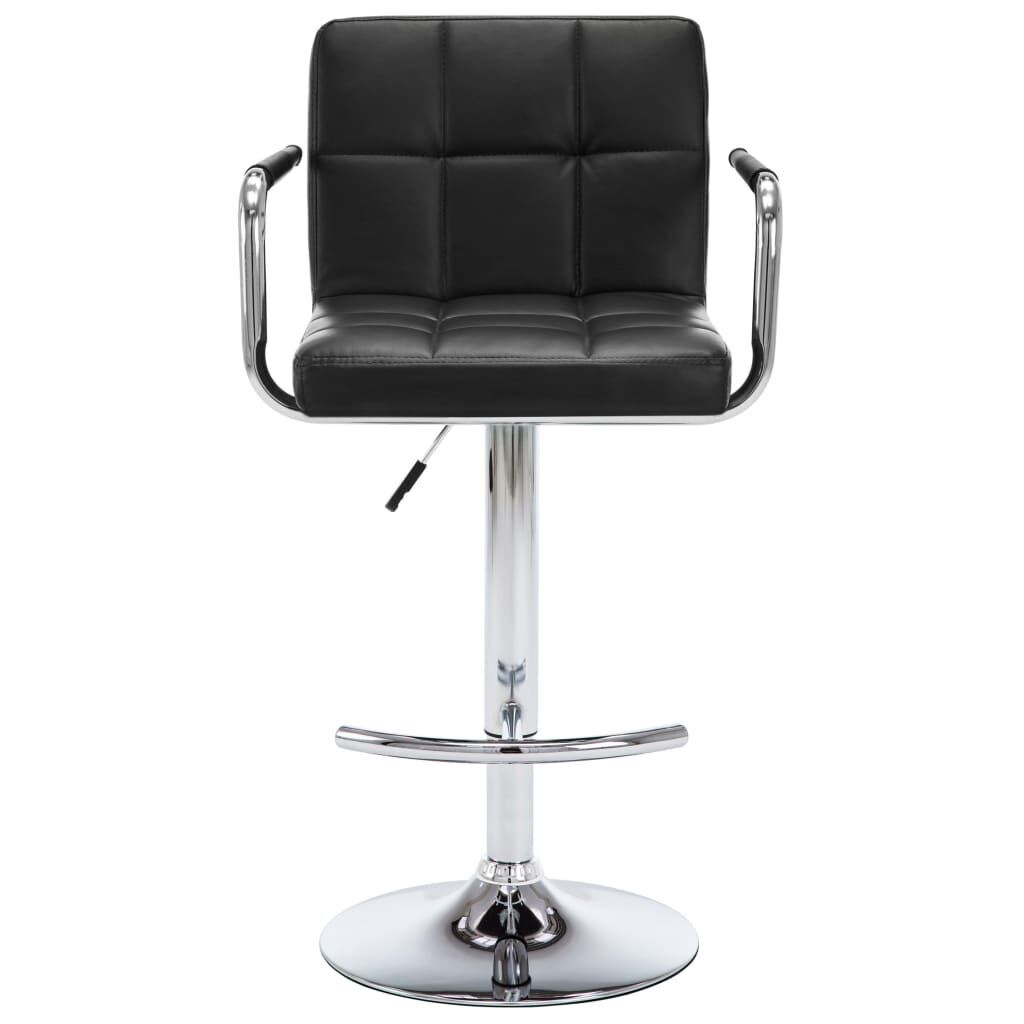Bar Stools 2 pcs Black Faux Leather Price
