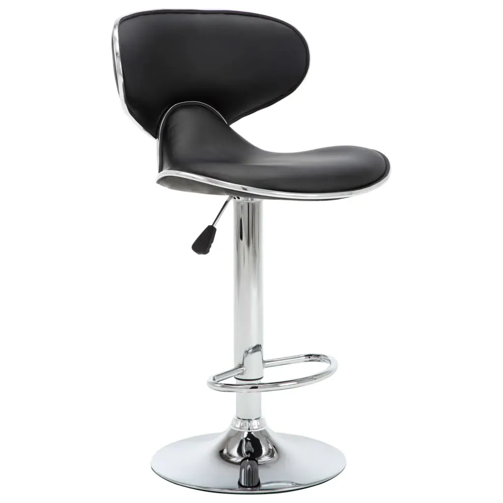Bar Stools 2 pcs Black Faux Leather Price