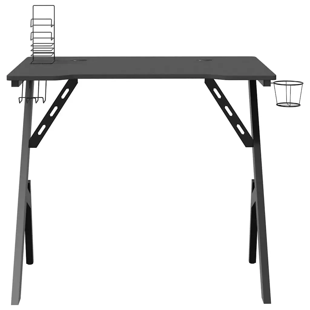Gaming Desk with Y Shape Legs Black 90x60x75 cm Price