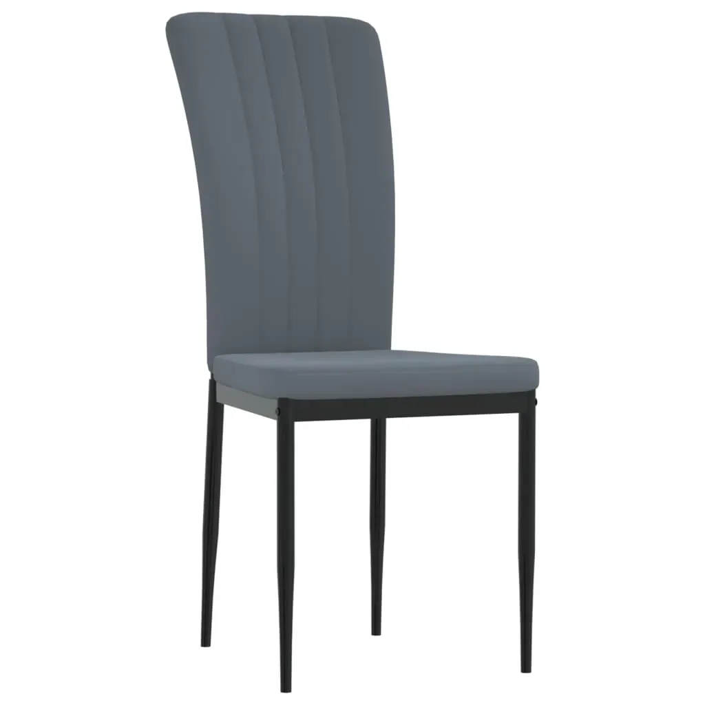 Dining Chairs 4 pcs Dark Grey Velvet Price