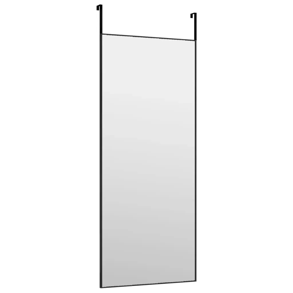 Door Mirror Black 40x100 cm Glass and Aluminium Price
