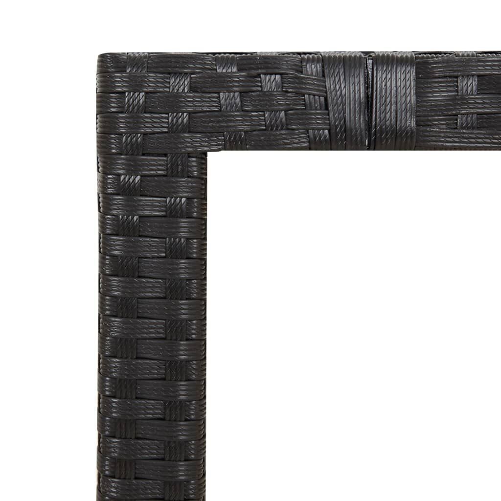 5 Piece Garden Dining Set with Cushions Black Poly Rattan Price