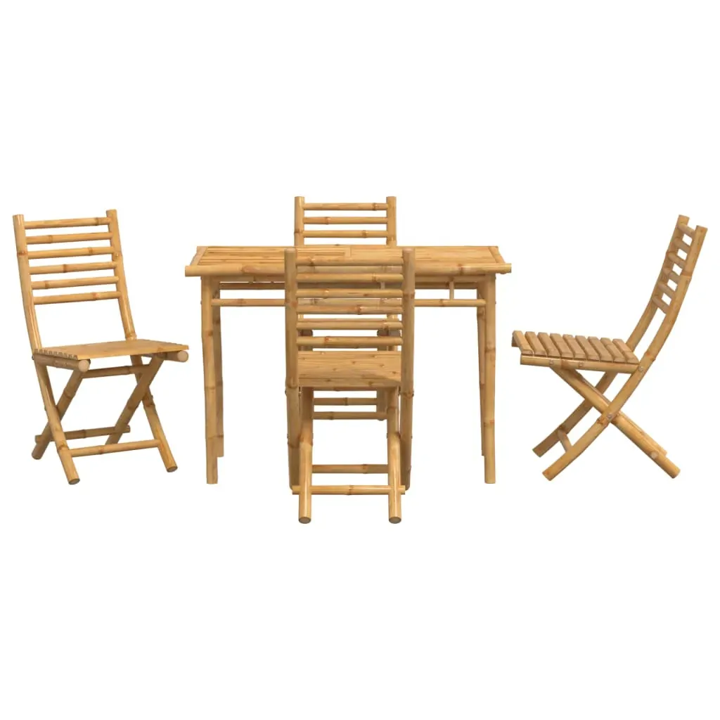 5 Piece Garden Dining Set Bamboo Price