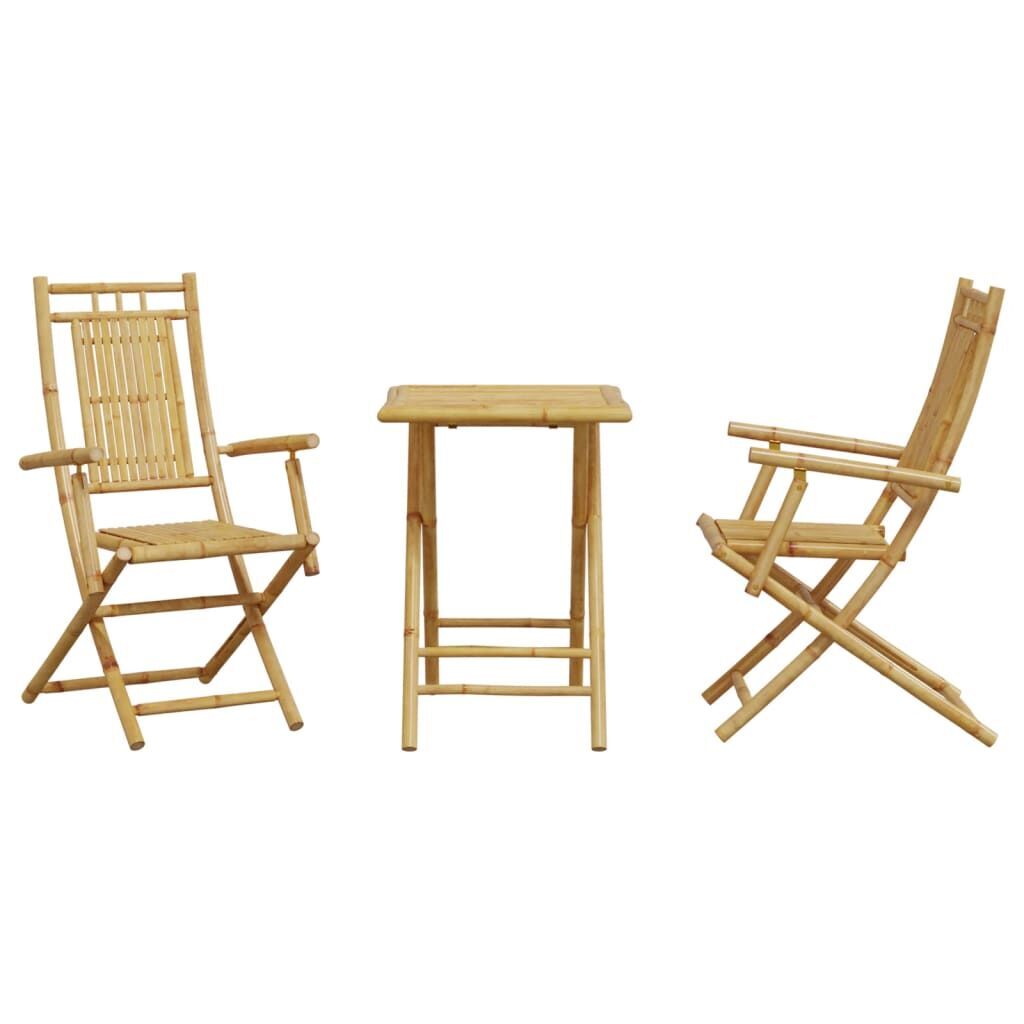 3 Piece Bistro Set Bamboo Price