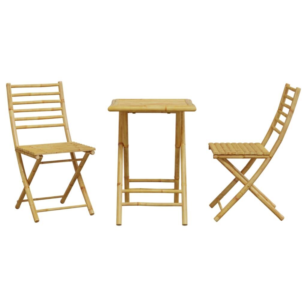 3 Piece Bistro Set Bamboo Price