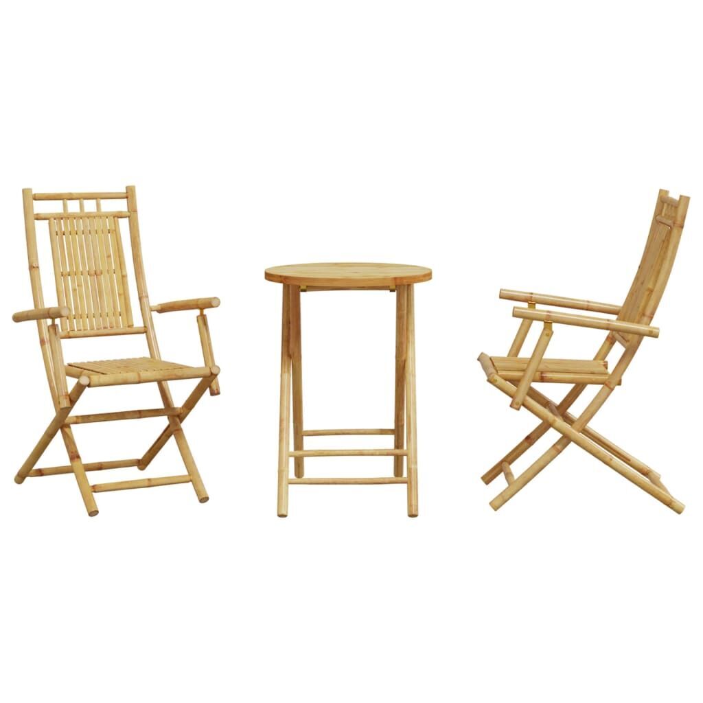 3 Piece Bistro Set Bamboo Price