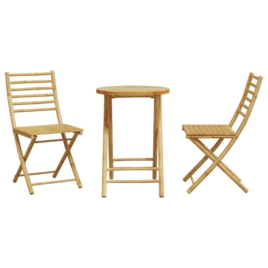 3 Piece Bistro Set Bamboo Price