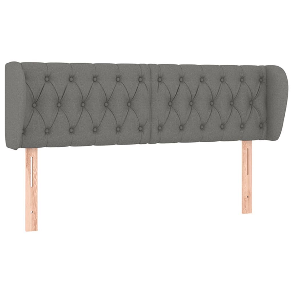 Box Spring Bed with Mattress Dark Grey 153x203 cm Queen Size Fabric Price