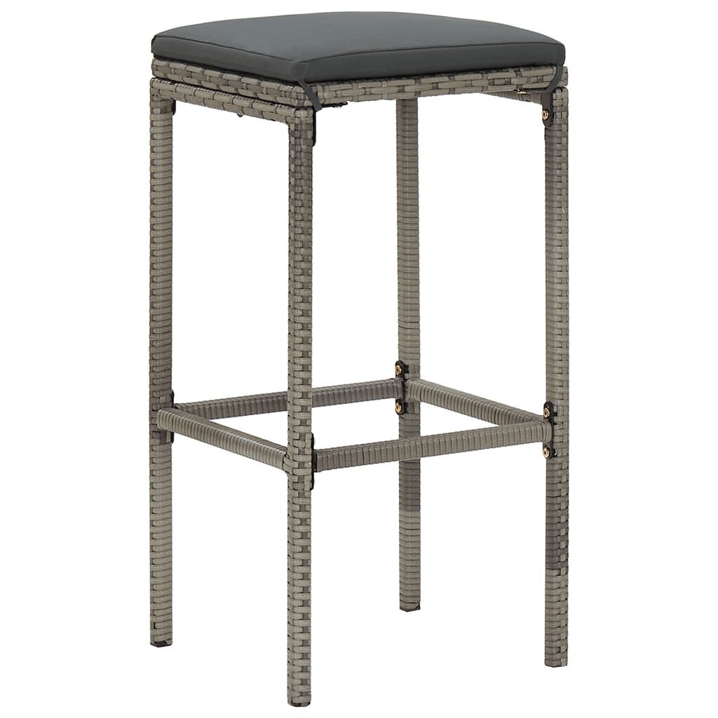 5 Piece Garden Bar Set Grey Solid Wood Acacia and Poly Rattan Price