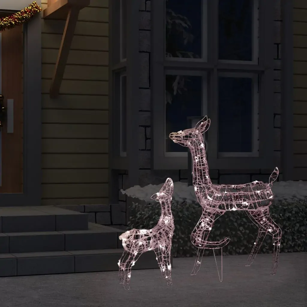 Acrylic Reindeer Family Christmas Decoration 160 LED Warm White Price
