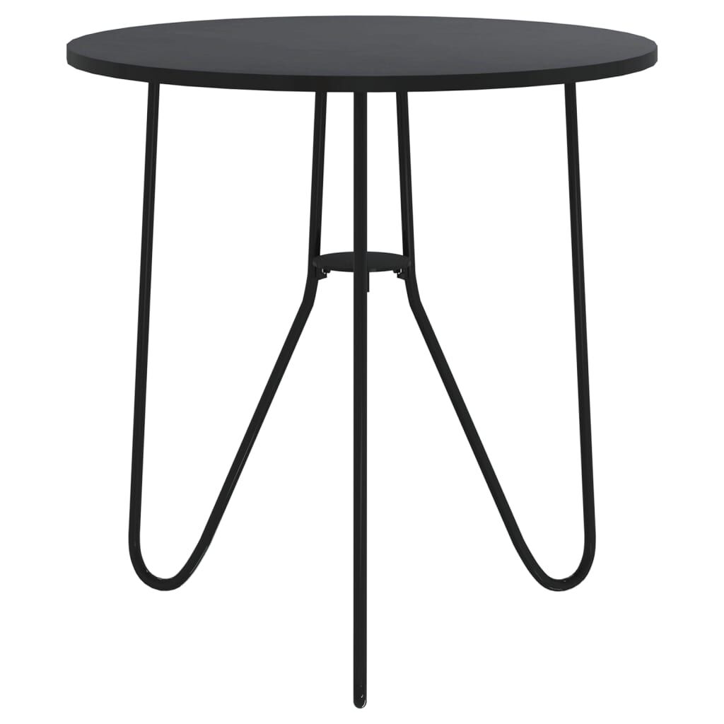 Tea Table Black 48 cm MDF and Iron Price