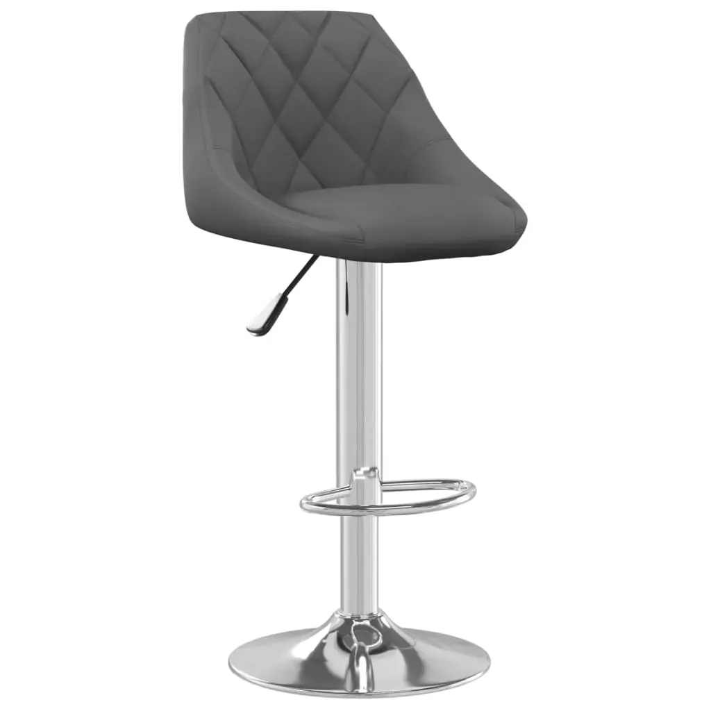 Bar Stool 2 Pcs Dark Grey Velvet Price
