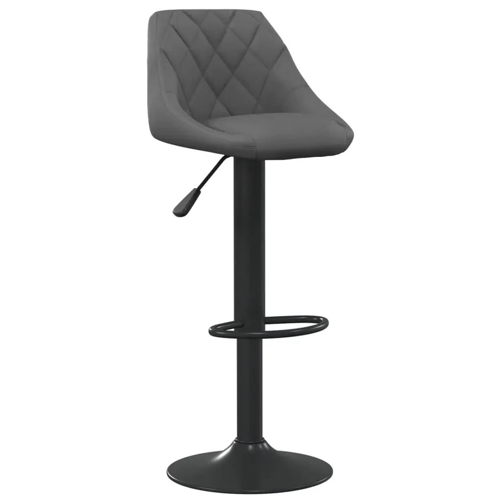 Bar Stools 2 pcs Dark Grey Velvet Price