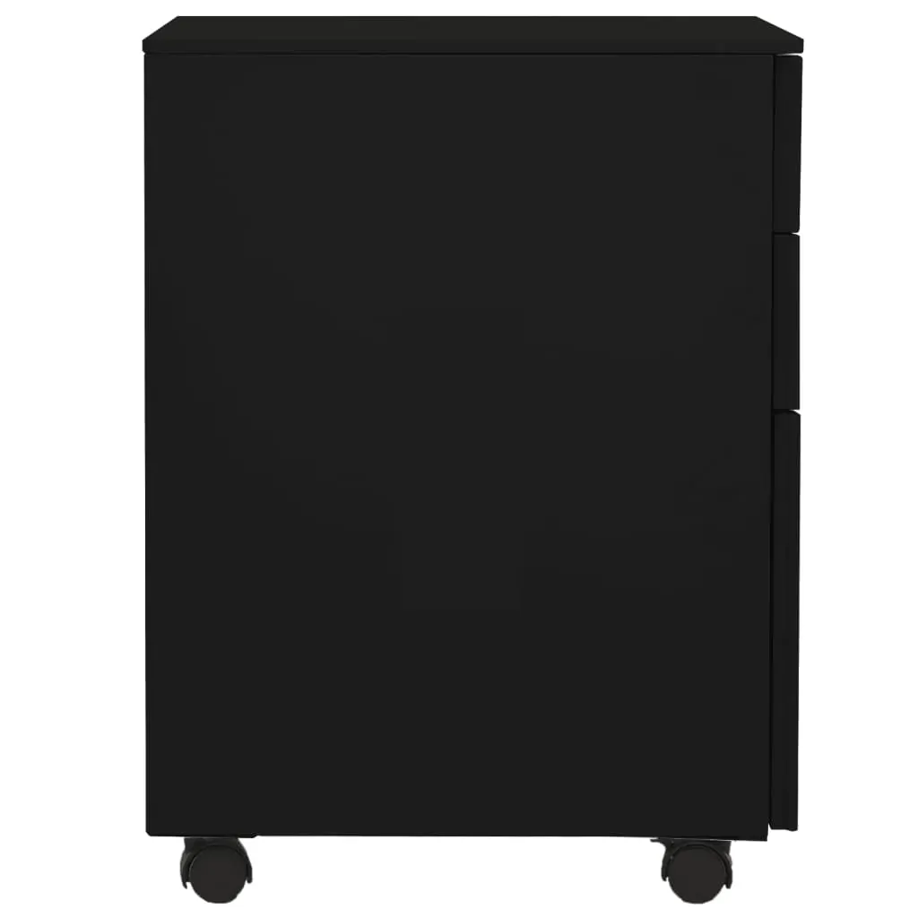 Mobile File Cabinet Black 39x45x60 cm Steel Price
