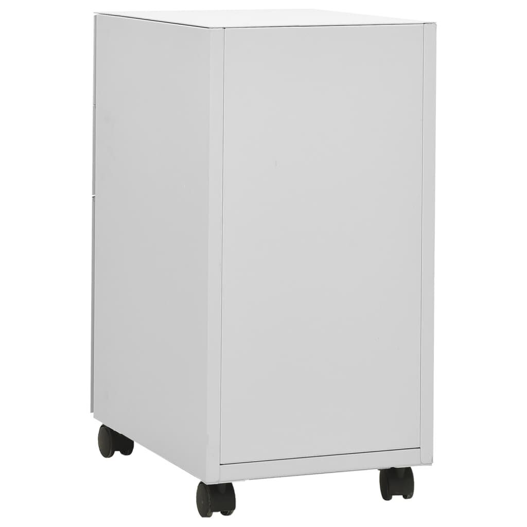 Mobile File Cabinet Light Grey 30x45x59 cm Steel Price