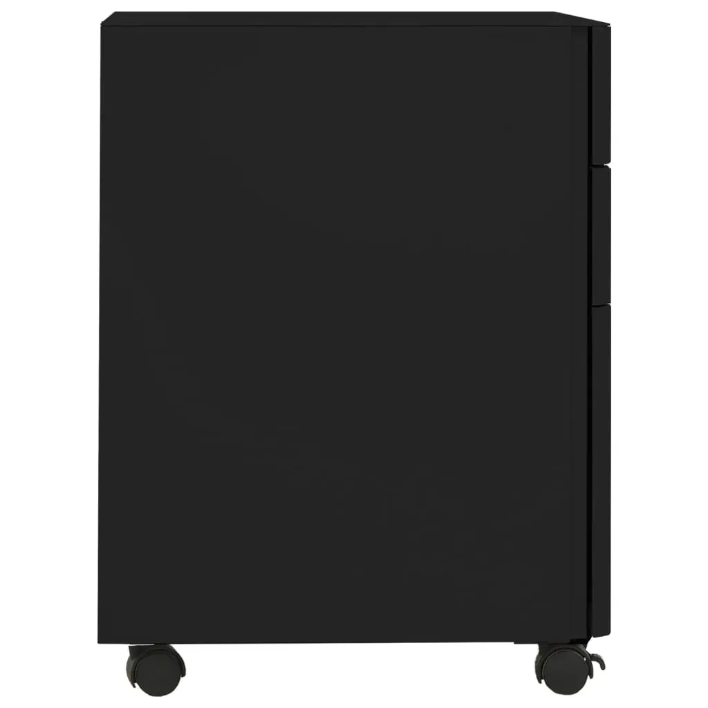 Mobile File Cabinet Black 30x45x59 cm Steel Price