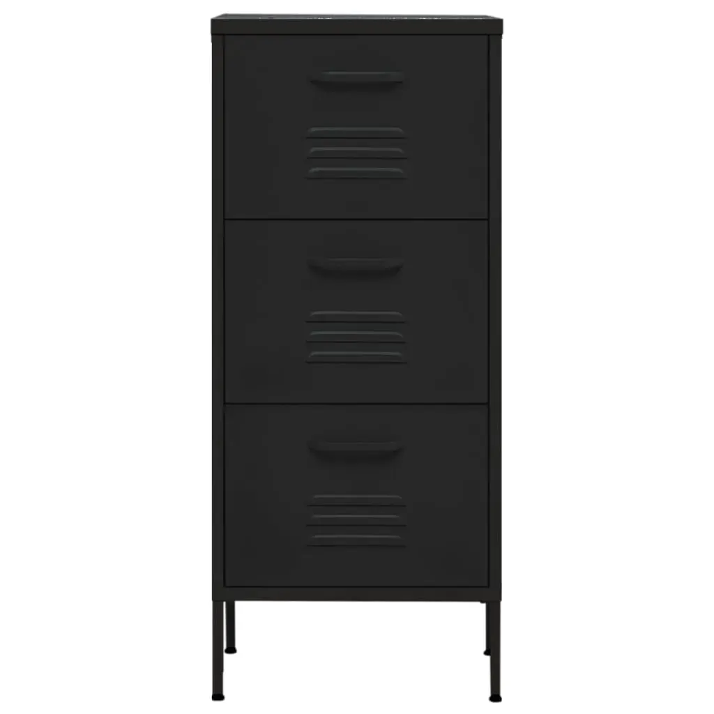 Storage Cabinet Black 42.5x35x101.5 cm Steel Price