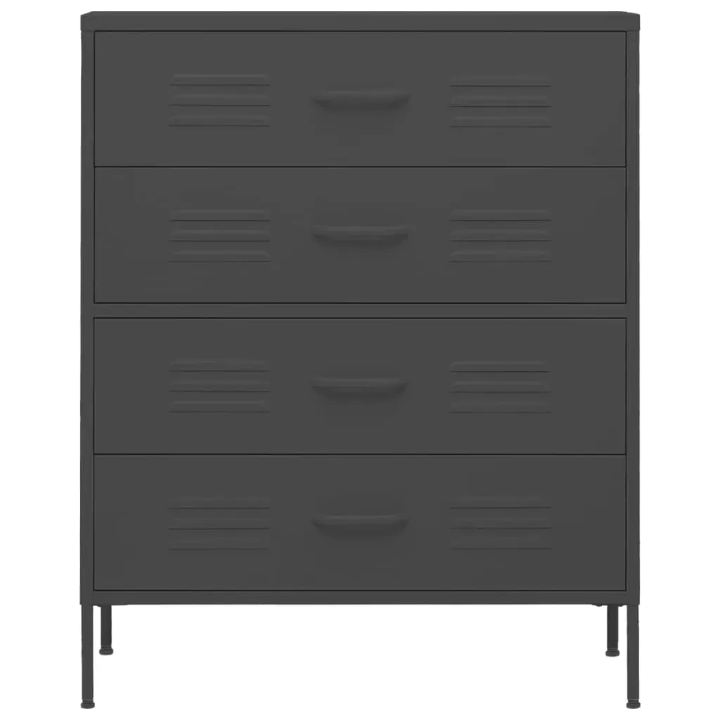 Chest of Drawers Anthracite 80x35x101.5 cm Steel Price