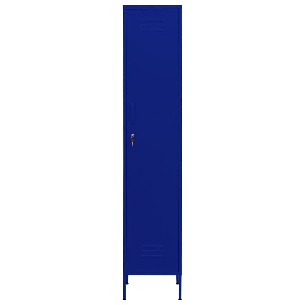 Locker Cabinet Navy Blue 35x46x180 cm Steel Price