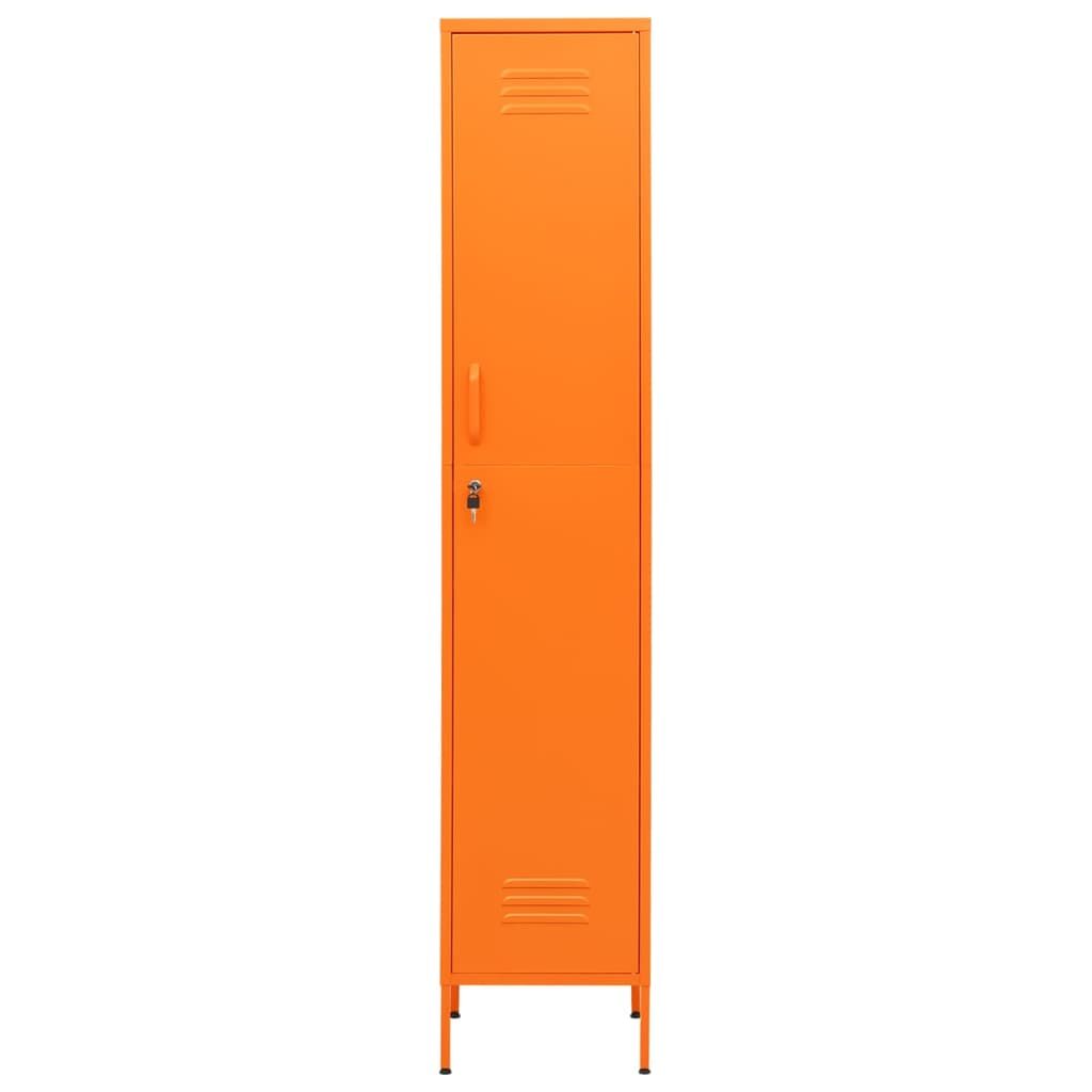 Locker Cabinet Orange 35x46x180 cm Steel Price