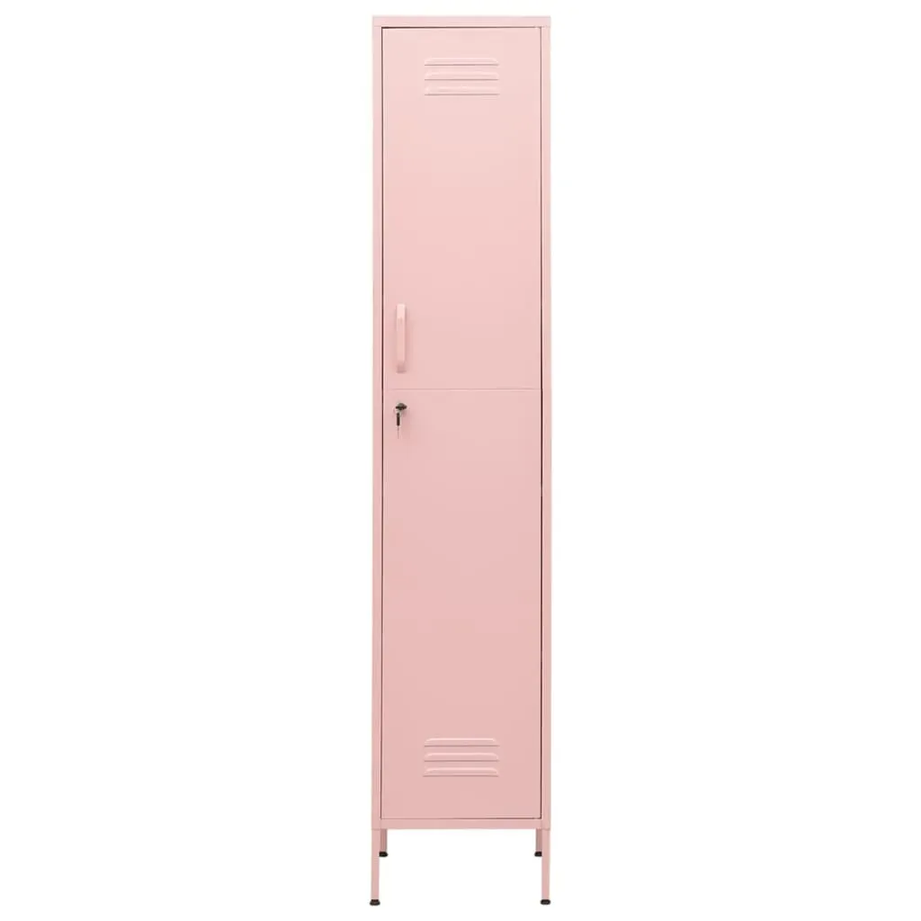 Locker Cabinet Pink 35x46x180 cm Steel Price