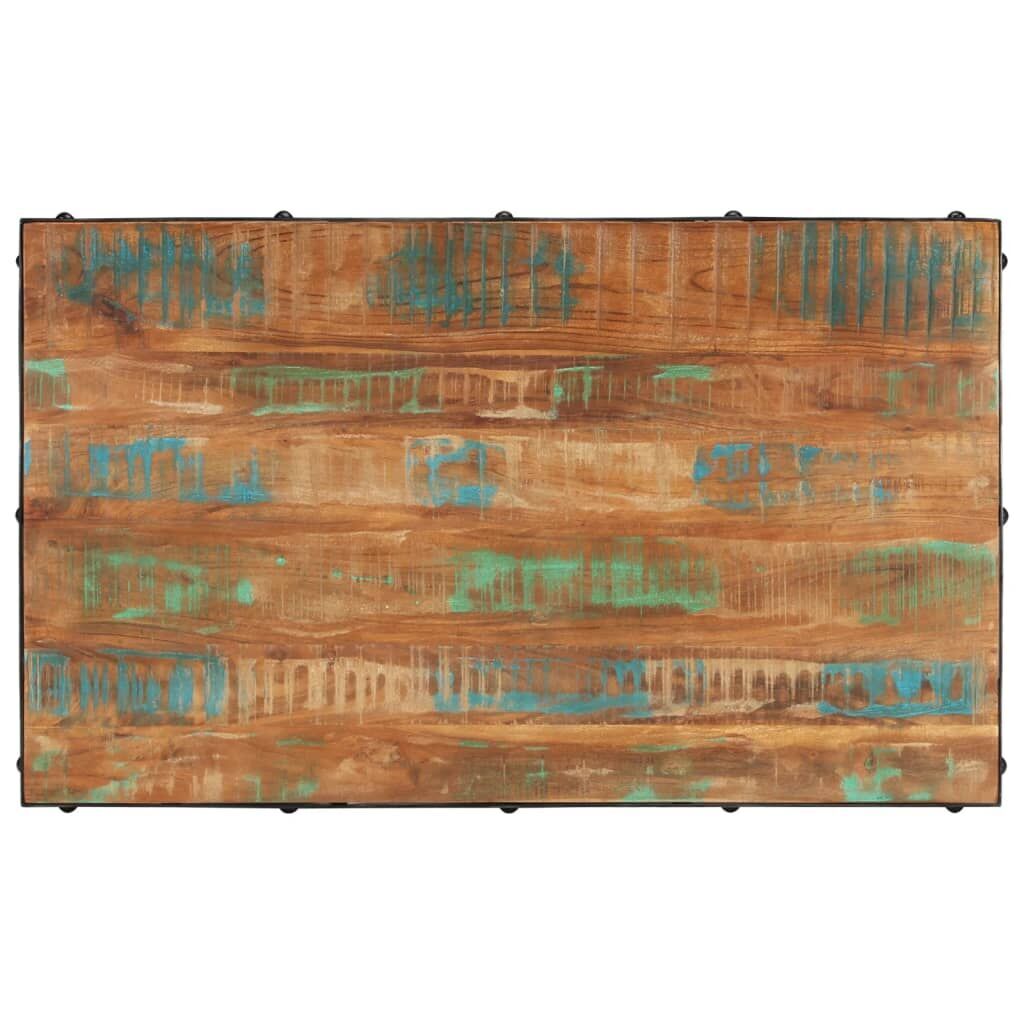 Coffee Table with Wheels 100x60x26 cm Solid Wood Reclaimed Price