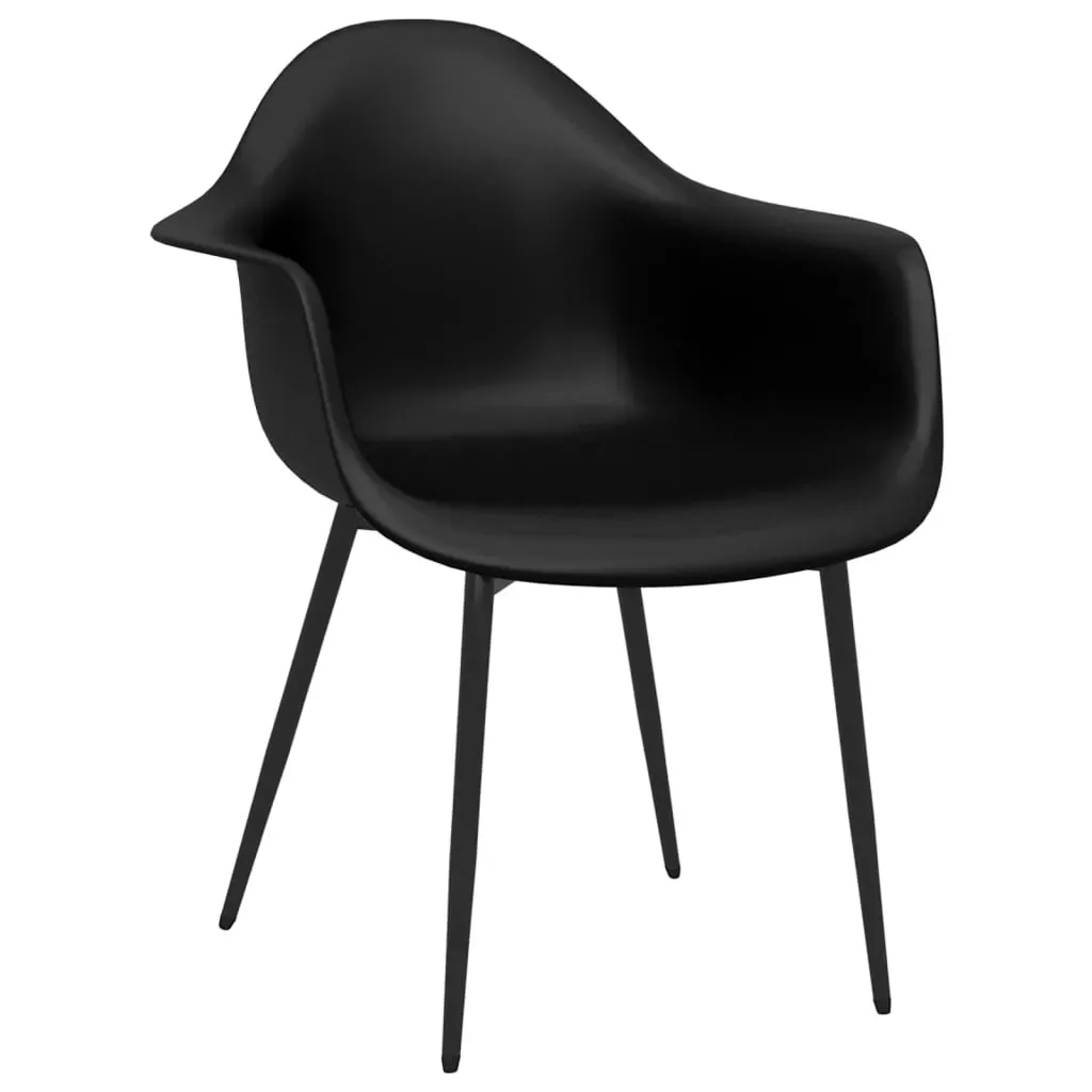 Dining Chairs 4 pcs Black PP Price