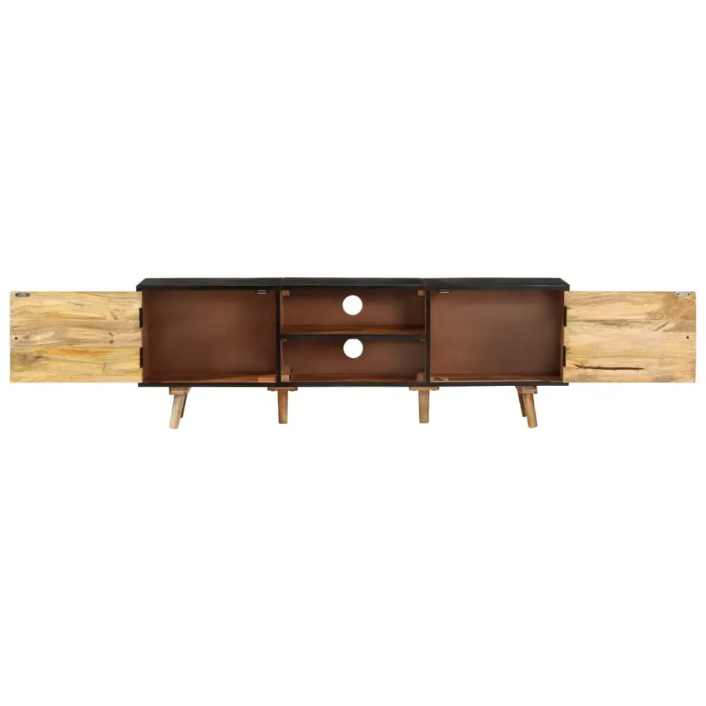 TV Cabinet 140x30x46 cm Rough Mango Wood and Solid Wood Acacia Price